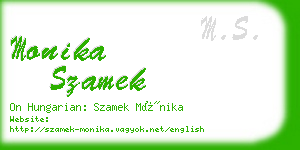 monika szamek business card